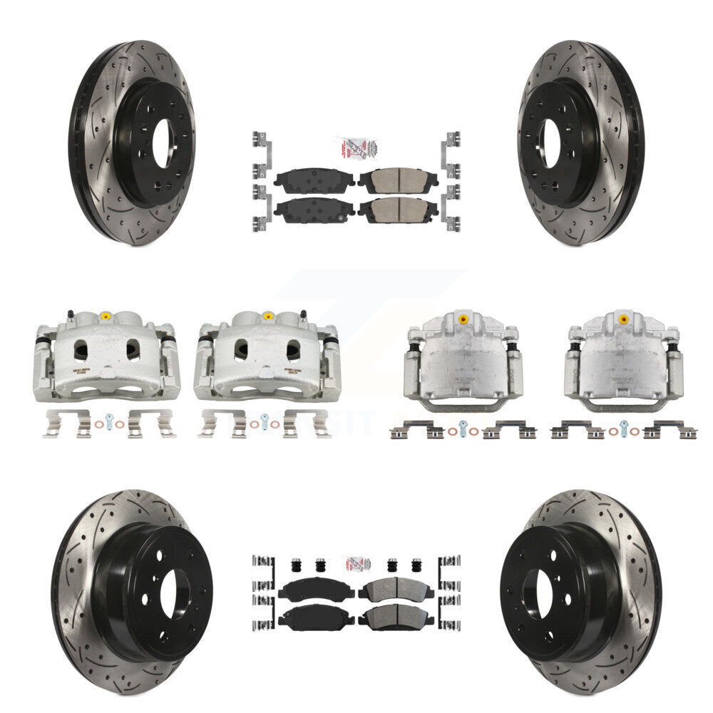 Transit Auto KCD-100817N Disc Brake Kit for 2014-2020 Chevrolet Suburban, Cadillac Escalade, Cadillac Escalade ESV & more - Front and Rear product image