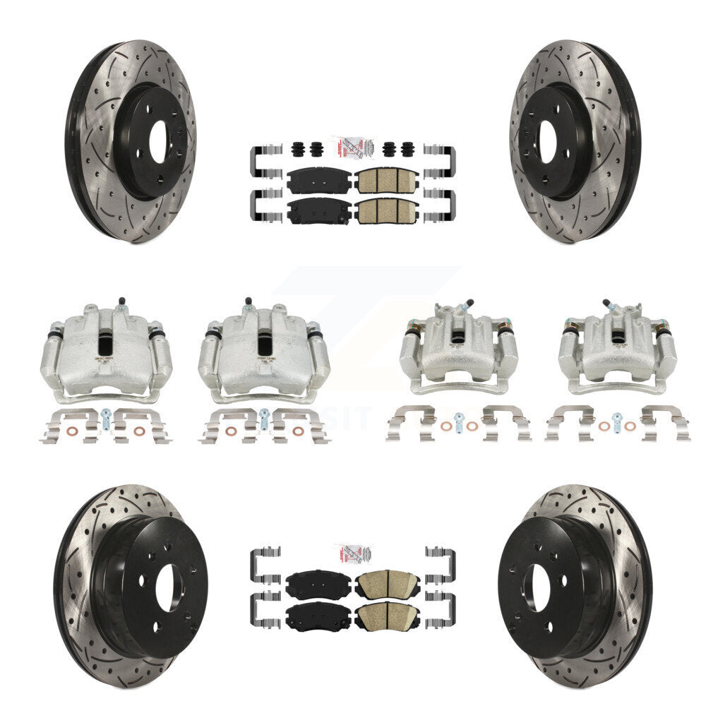 Transit Auto KCD-101057N Disc Brake Kit for 2010-2017 Chevrolet Equinox, GMC Terrain - Front and Rear product image