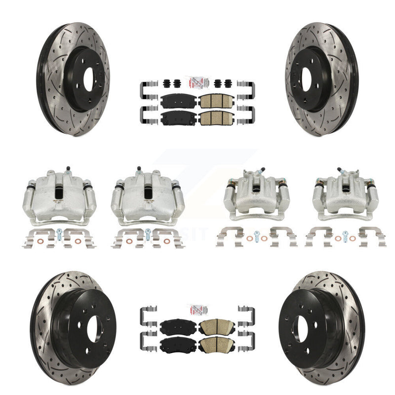 Transit Auto KCD-101057N Disc Brake Kit for 2010-2017 Chevrolet Equinox, GMC Terrain - Front and Rear product image