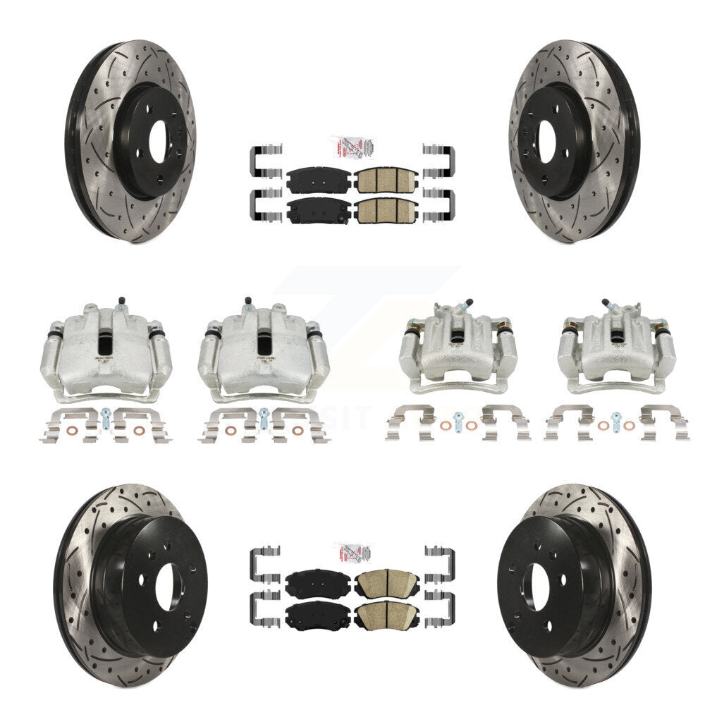 Transit Auto KCD-101058N Disc Brake Kit for 2010-2017 Chevrolet Equinox, GMC Terrain - Front and Rear product image