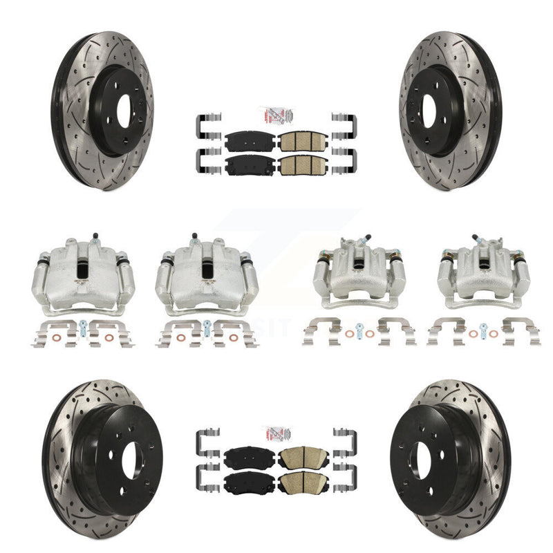Transit Auto KCD-101058N Disc Brake Kit for 2010-2017 Chevrolet Equinox, GMC Terrain - Front and Rear product image