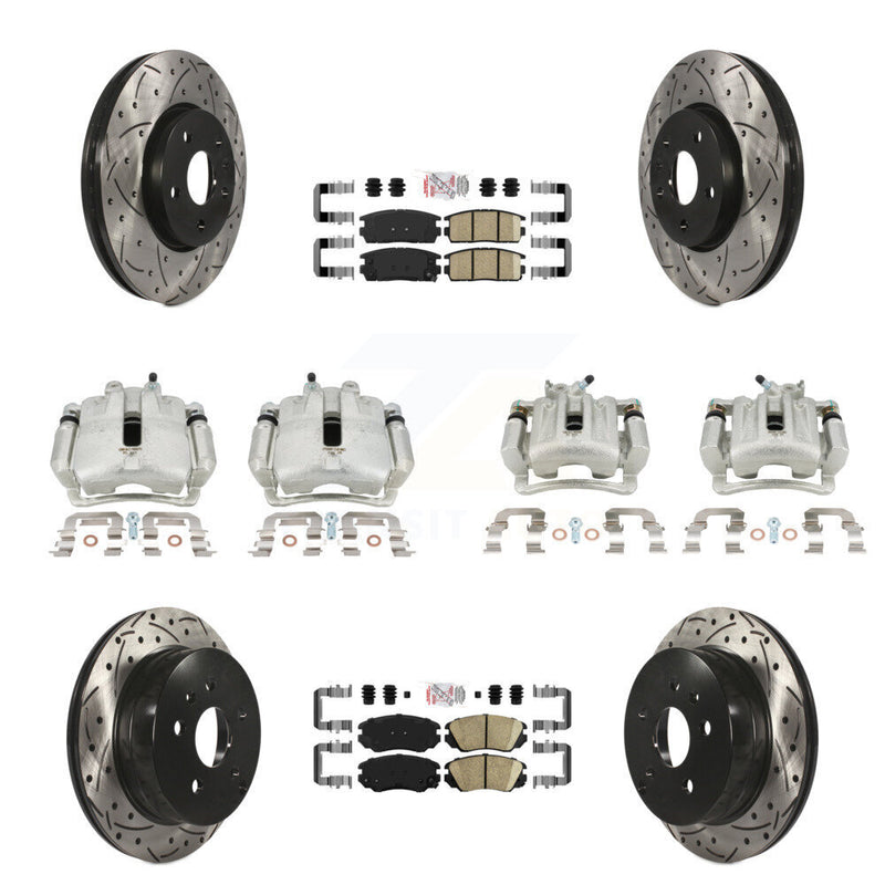 Transit Auto KCD-101059N Disc Brake Kit for 2010-2017 Chevrolet Equinox, GMC Terrain - Front and Rear product image