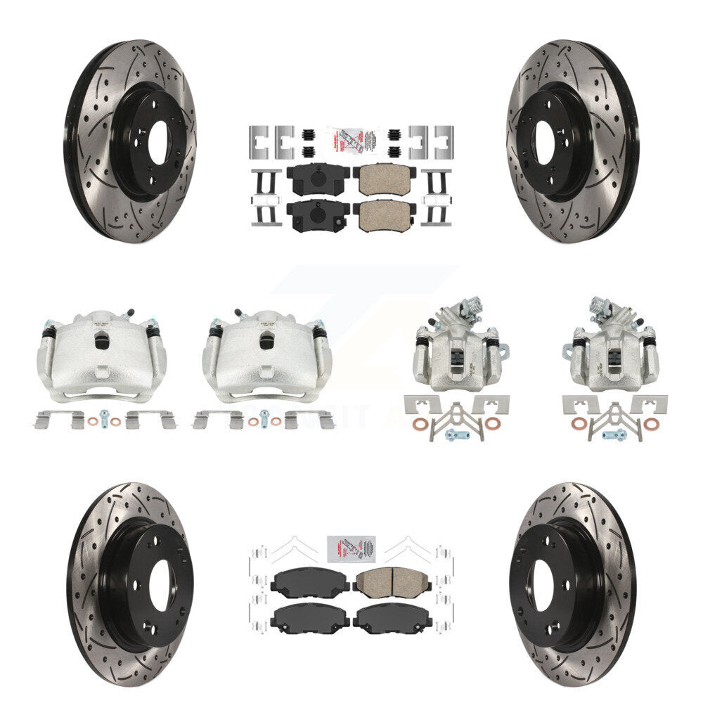 Transit Auto KCD-101128N Disc Brake Kit for 2012-2015 Acura ILX, Honda Civic - Front and Rear product image