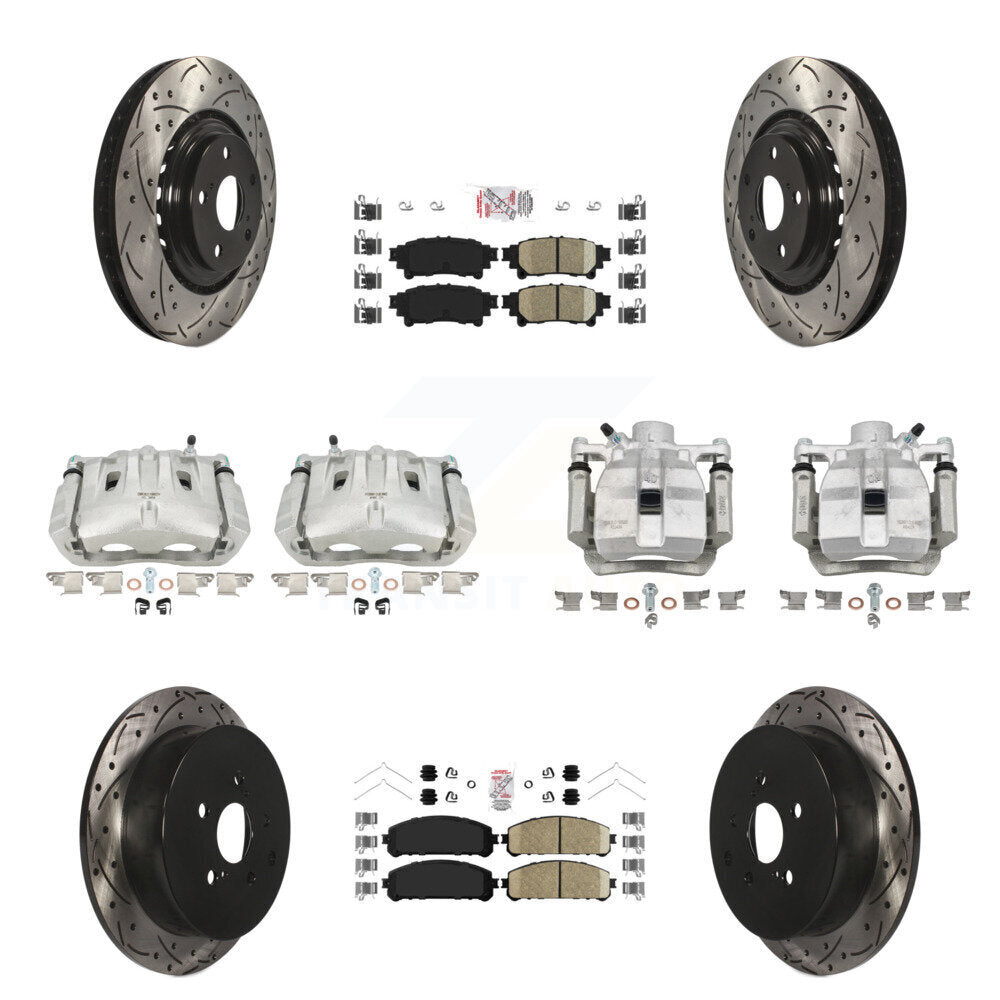Transit Auto KCD-101185N Disc Brake Kit for 2010-2012 Toyota Sienna, Lexus RX350 - Front and Rear product image