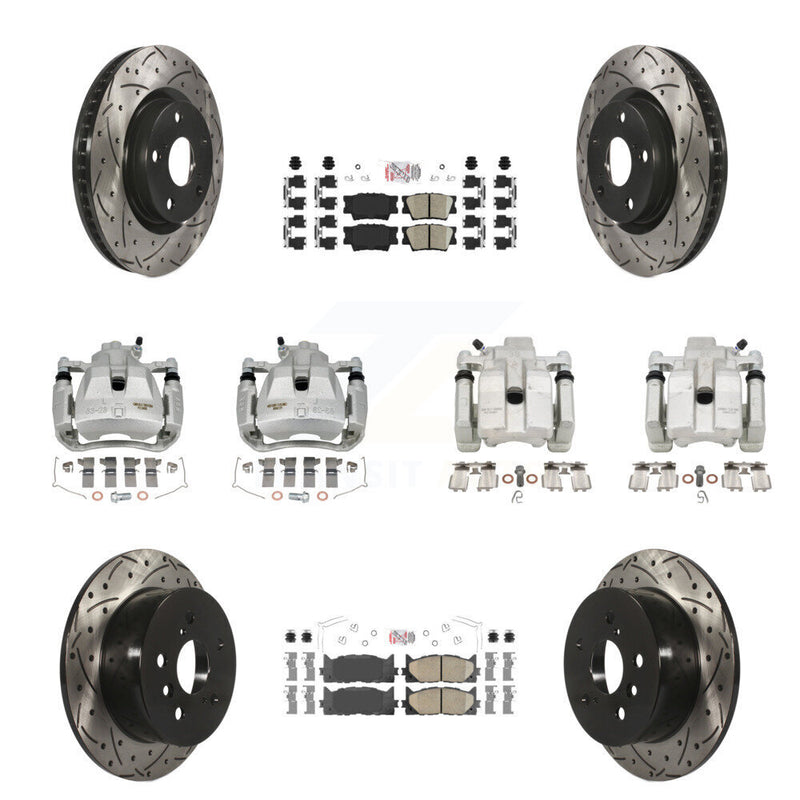 Transit Auto KCD-101200N Disc Brake Kit for 2012-2018 Lexus ES300h, Lexus ES350, Toyota Avalon & more - Front and Rear product image