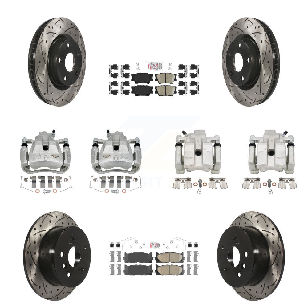 Transit Auto KCD-101201N Disc Brake Kit for 2012-2018 Lexus ES300h, Lexus ES350, Toyota Avalon & more - Front and Rear product image