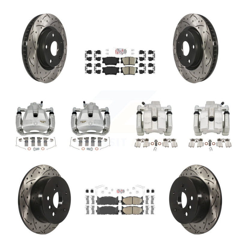 Transit Auto KCD-101201N Disc Brake Kit for 2012-2018 Lexus ES300h, Lexus ES350, Toyota Avalon & more - Front and Rear product image