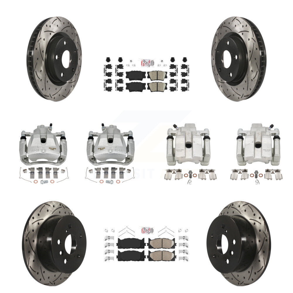 Transit Auto KCD-101202N Disc Brake Kit for 2012-2018 Lexus ES300h, Lexus ES350, Toyota Avalon & more - Front and Rear product image