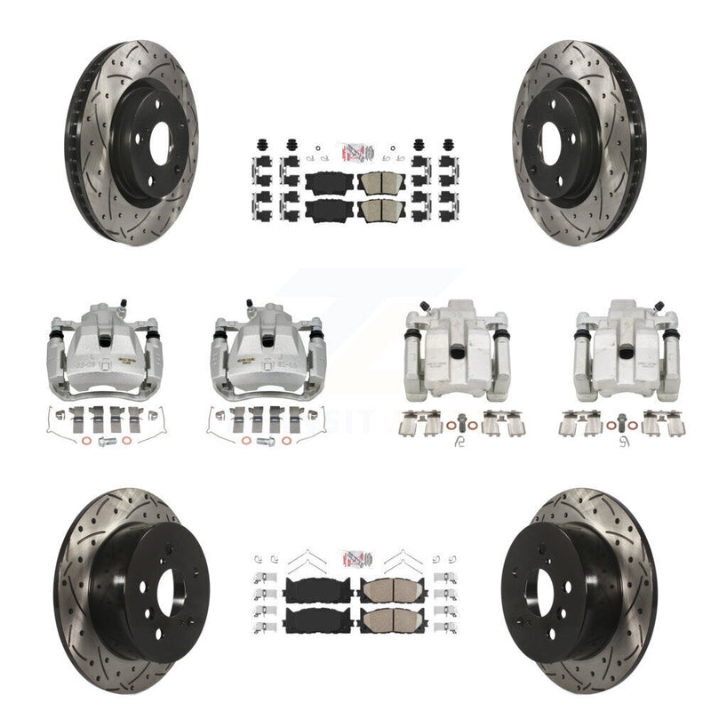 Transit Auto KCD-101202N Disc Brake Kit for 2012-2018 Lexus ES300h, Lexus ES350, Toyota Avalon & more - Front and Rear product image