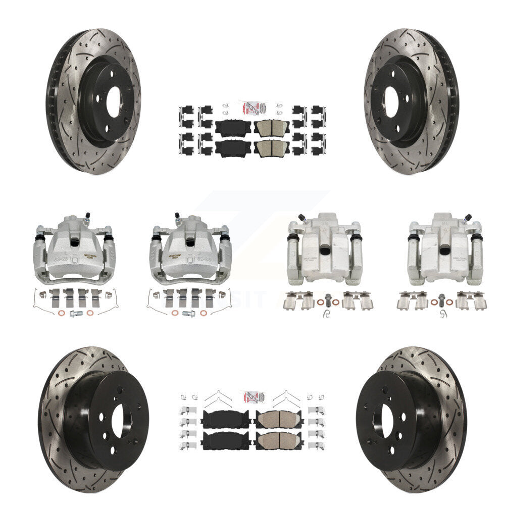 Transit Auto KCD-101203N Disc Brake Kit for 2012-2018 Lexus ES300h, Lexus ES350, Toyota Avalon & more - Front and Rear product image