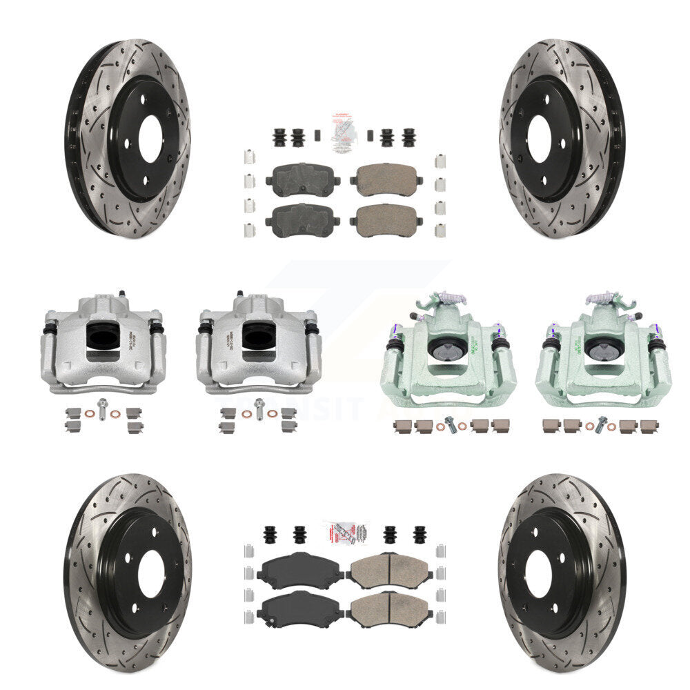 Transit Auto KCD-101212N Disc Brake Kit for 2008-2012 Ram C/V, Volkswagen Routan, Chrysler Town & Country & more - Front and Rear product image