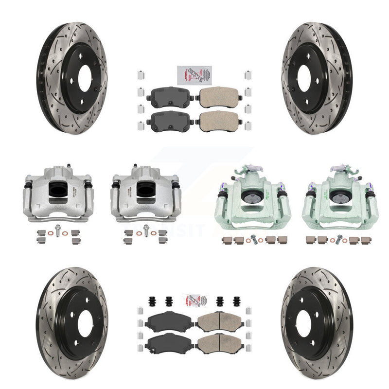 Transit Auto KCD-101213N Disc Brake Kit for 2008-2012 Ram C/V, Volkswagen Routan, Chrysler Town & Country & more - Front and Rear product image
