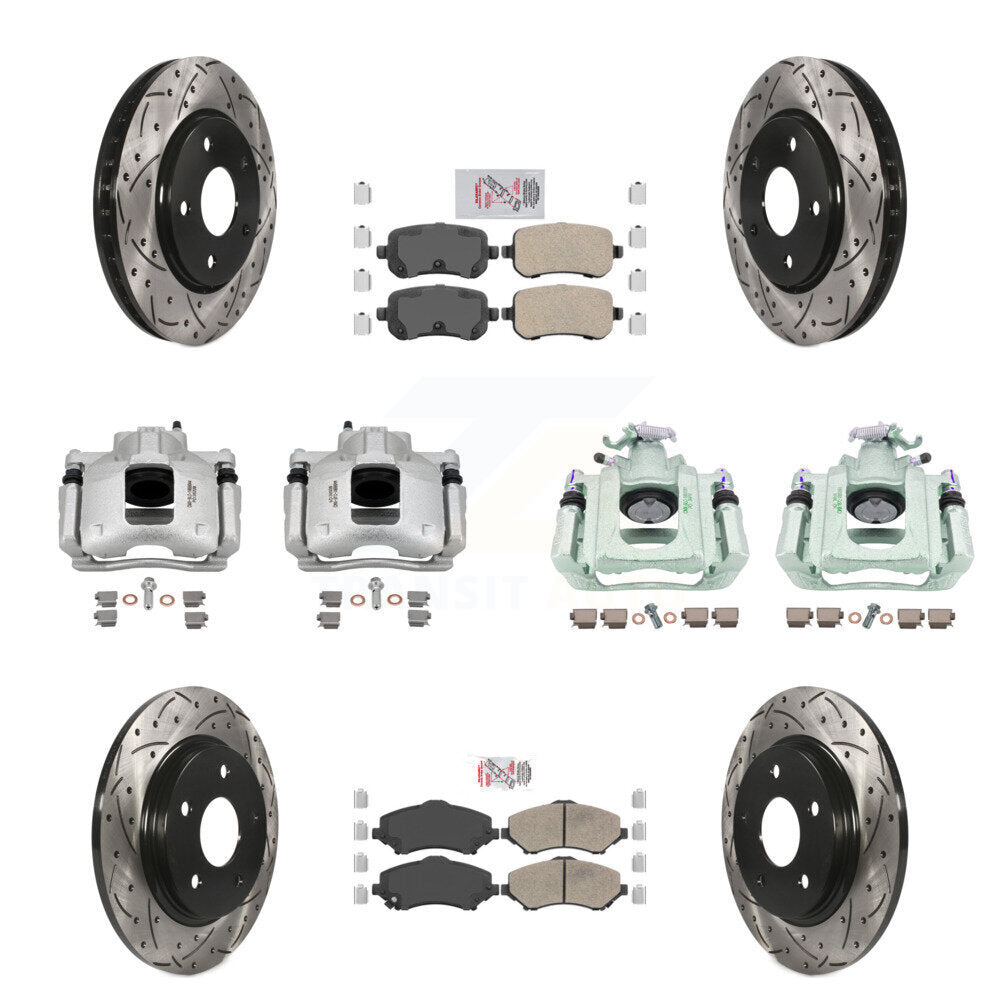 Transit Auto KCD-101215N Disc Brake Kit for 2008-2012 Ram C/V, Volkswagen Routan, Chrysler Town & Country & more - Front and Rear product image