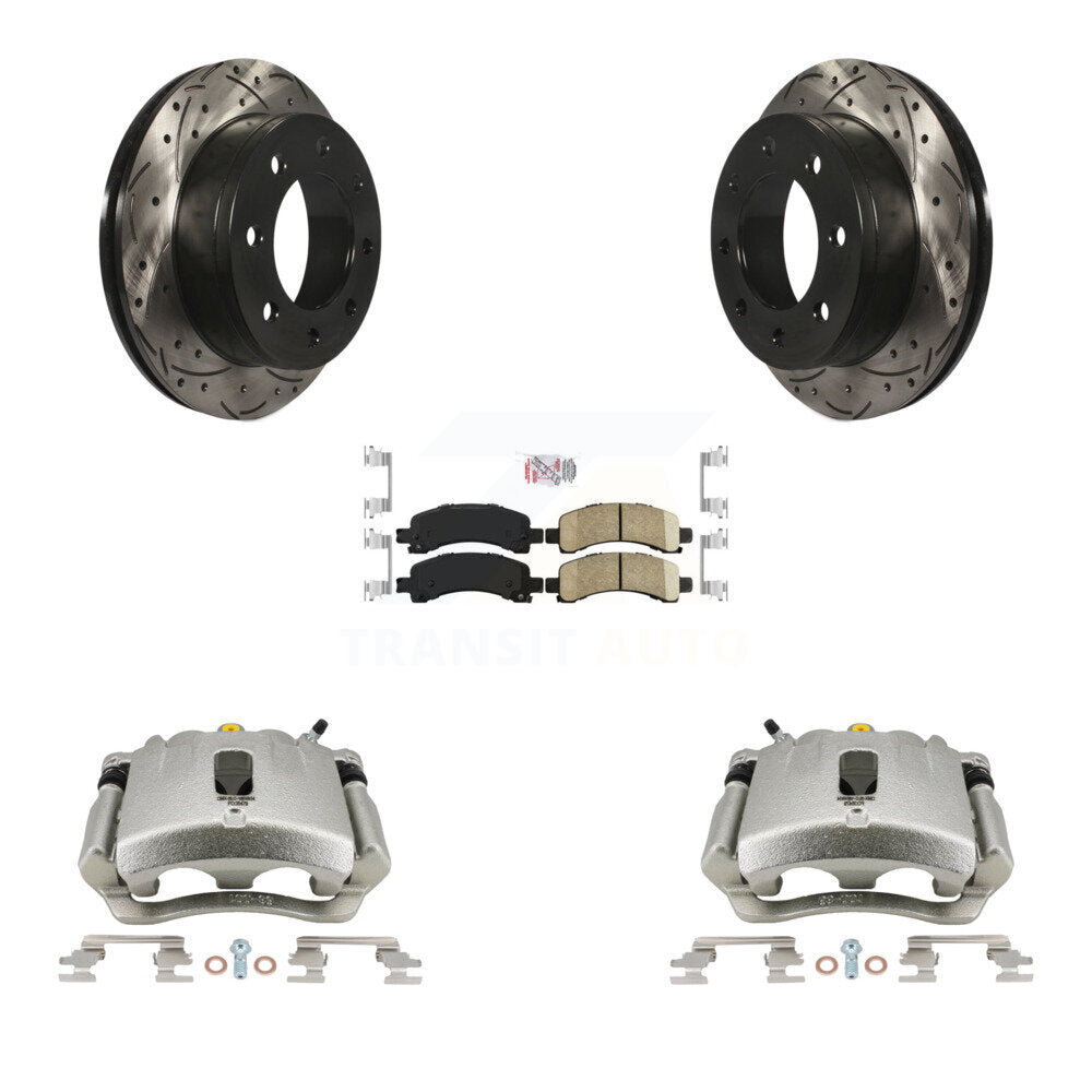 Transit Auto KCD-101327N Disc Brake Kit for 2007-2014 Chevrolet Express 3500, GMC Savana 3500, Chevrolet Express 2500 & more - Rear product image