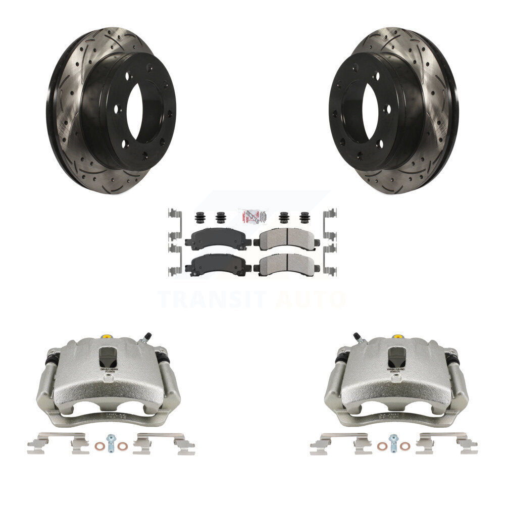 Transit Auto KCD-101328N Disc Brake Kit for 2007-2014 Chevrolet Express 3500, GMC Savana 3500, Chevrolet Express 2500 & more - Rear product image