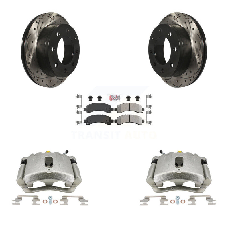 Transit Auto KCD-101328N Disc Brake Kit for 2007-2014 Chevrolet Express 3500, GMC Savana 3500, Chevrolet Express 2500 & more - Rear product image