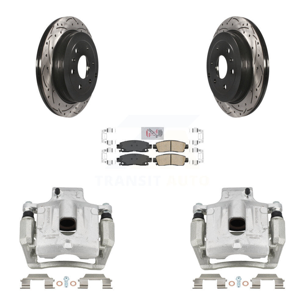 Transit Auto KCD-101377N Disc Brake Kit for 2007-2017 GMC Acadia Limited, Chevrolet Traverse, Buick Enclave & more - Rear product image