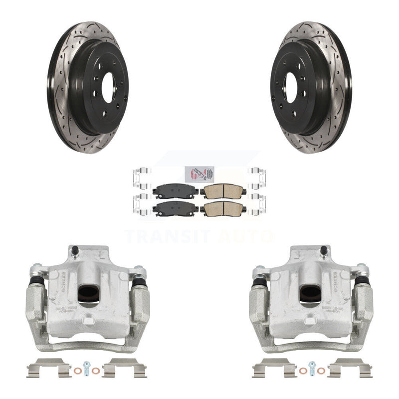 Transit Auto KCD-101377N Disc Brake Kit for 2007-2017 GMC Acadia Limited, Chevrolet Traverse, Buick Enclave & more - Rear product image
