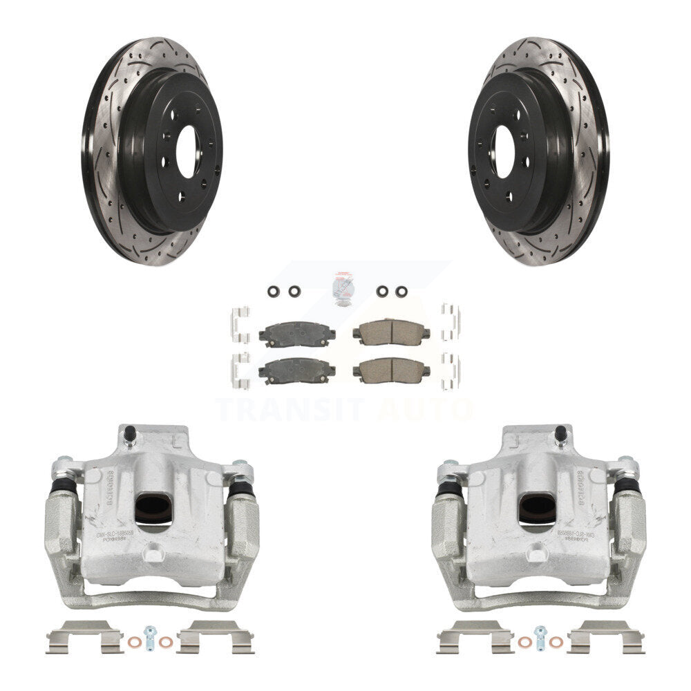 Transit Auto KCD-101378N Disc Brake Kit for 2007-2017 GMC Acadia Limited, Chevrolet Traverse, Buick Enclave & more - Rear product image
