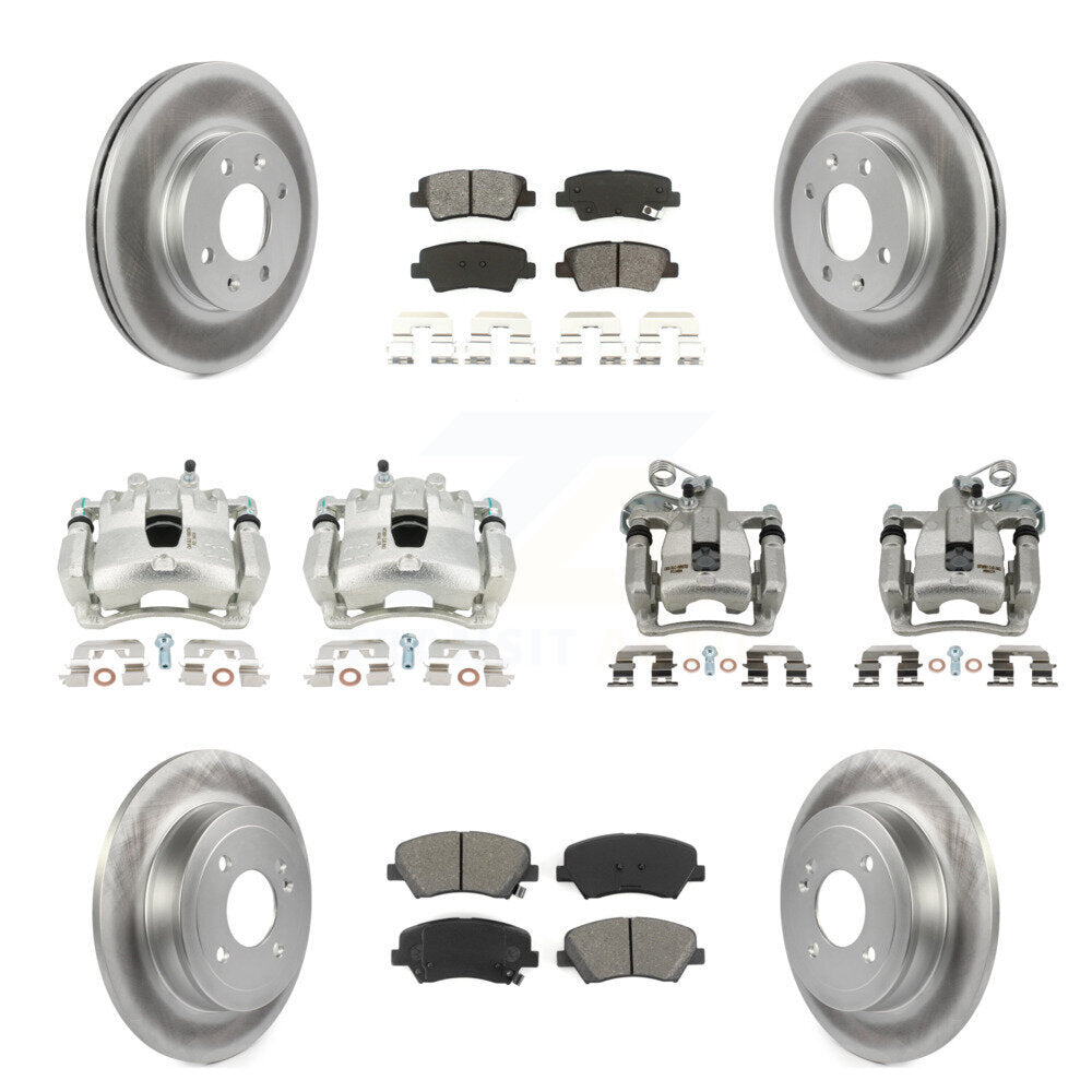 Transit Auto KCG-100770S Disc Brake Kit for 2012-2016 Hyundai Accent - Front and Rear product image