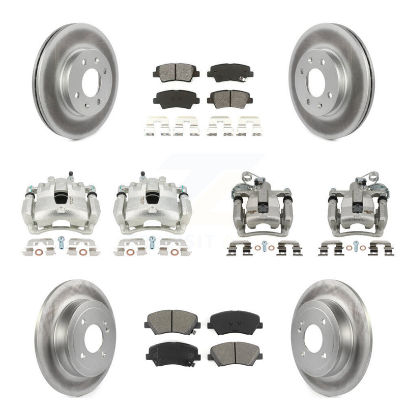 Transit Auto KCG-100770S Disc Brake Kit for 2012-2016 Hyundai Accent - Front and Rear product image