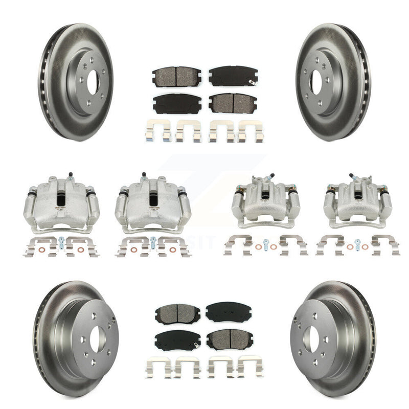 Transit Auto KCG-100814S Disc Brake Kit for 2010-2017 Chevrolet Equinox, GMC Terrain - Front and Rear product image