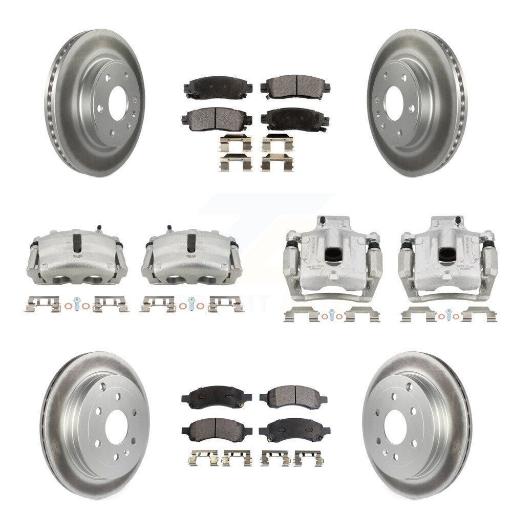 Transit Auto KCG-100826T Disc Brake Kit for 2007-2017 GMC Acadia Limited, Chevrolet Traverse, Buick Enclave & more - Front and Rear product image