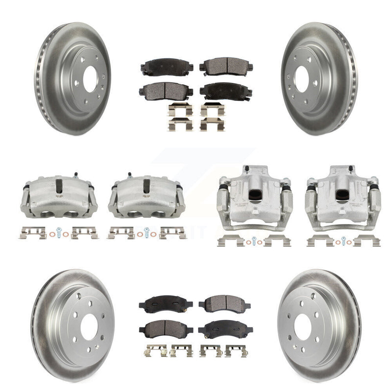 Transit Auto KCG-100826T Disc Brake Kit for 2007-2017 GMC Acadia Limited, Chevrolet Traverse, Buick Enclave & more - Front and Rear product image