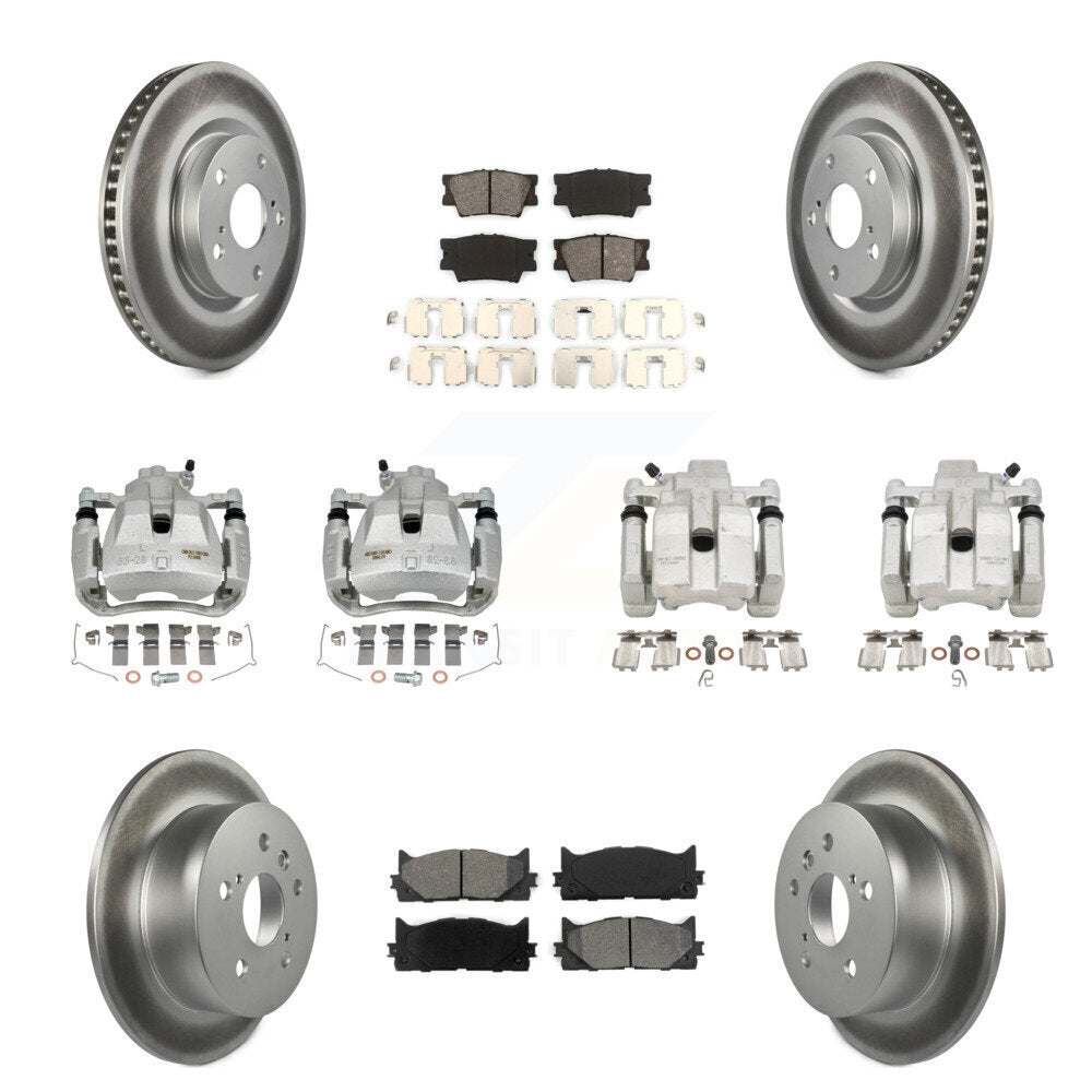 Transit Auto KCG-100828S Disc Brake Kit for 2012-2018 Lexus ES300h, Lexus ES350, Toyota Avalon & more - Front and Rear product image
