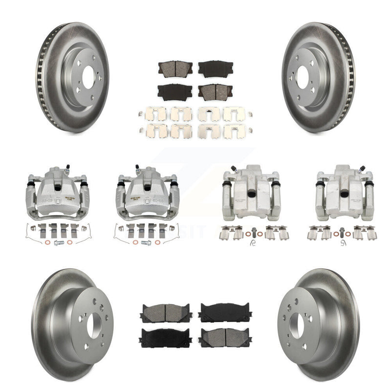 Transit Auto KCG-100828S Disc Brake Kit for 2012-2018 Lexus ES300h, Lexus ES350, Toyota Avalon & more - Front and Rear product image