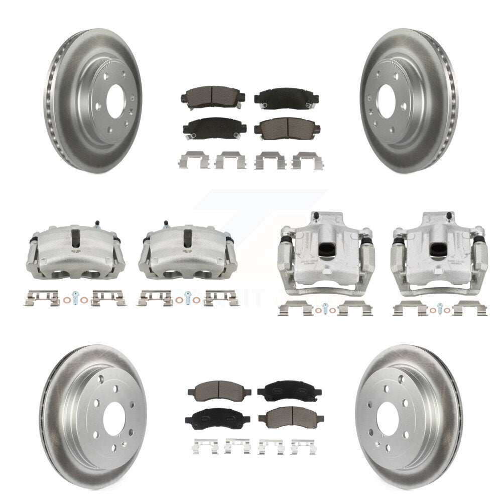Transit Auto KCG-100829C Disc Brake Kit for 2007-2017 GMC Acadia Limited, Chevrolet Traverse, Buick Enclave & more - Front and Rear product image
