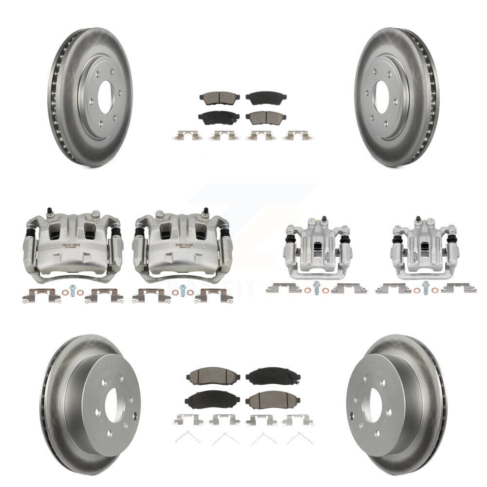 Transit Auto KCG-100841C Disc Brake Kit for 2005-2019 Suzuki Equator, Nissan Frontier - Front and Rear product image