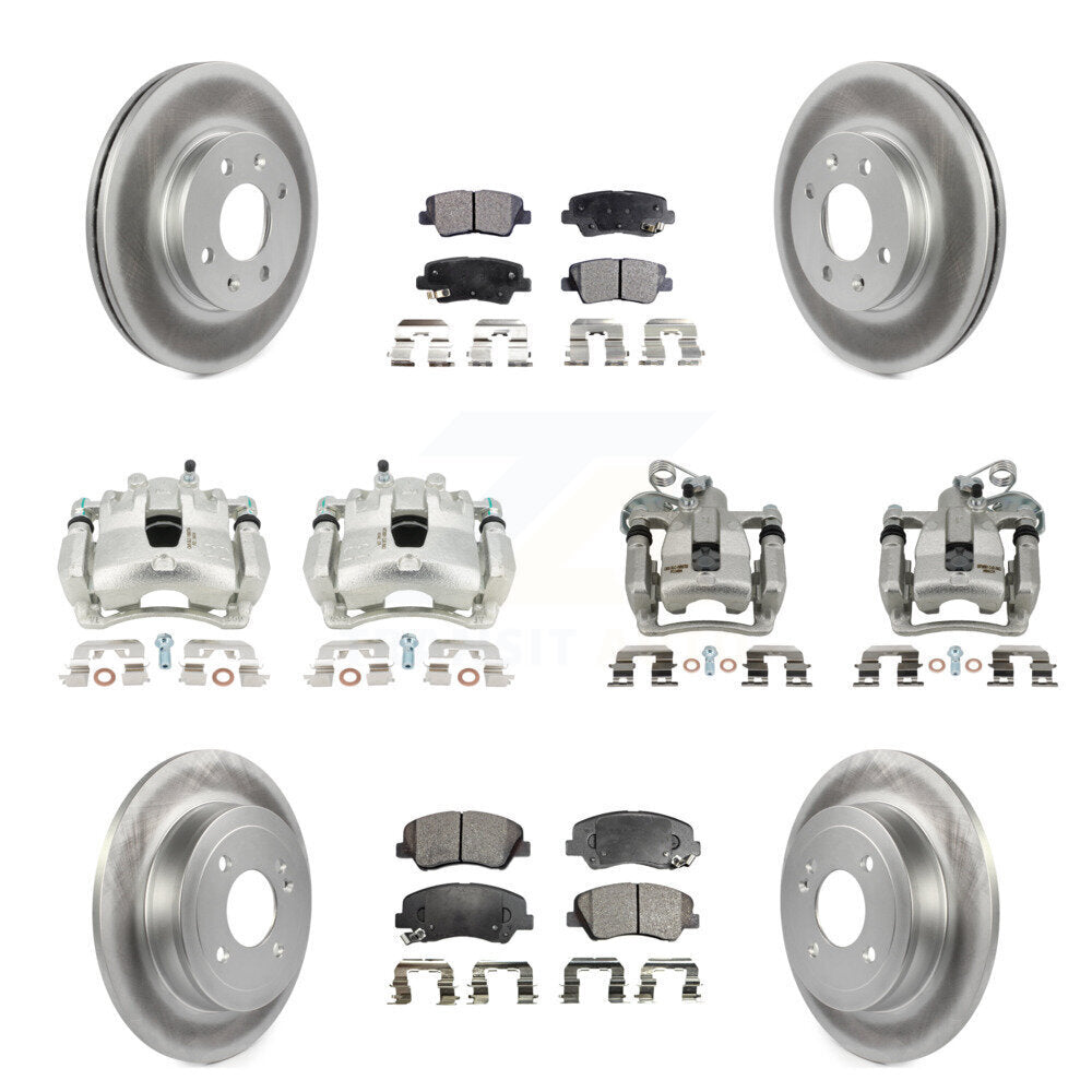 Transit Auto KCG-100862T Disc Brake Kit for 2012-2016 Hyundai Accent - Front and Rear product image