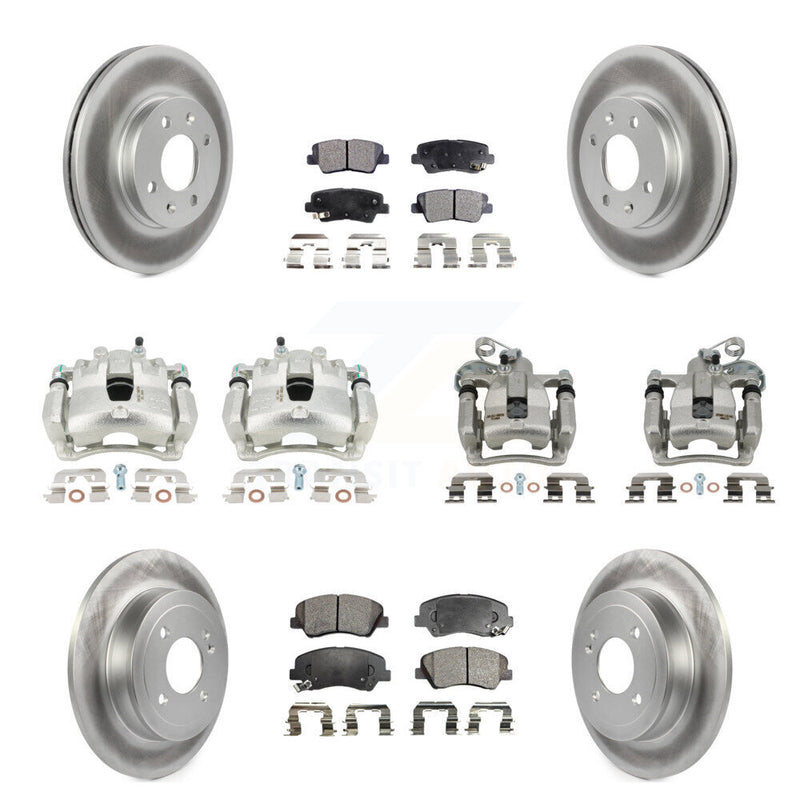 Transit Auto KCG-100862T Disc Brake Kit for 2012-2016 Hyundai Accent - Front and Rear product image