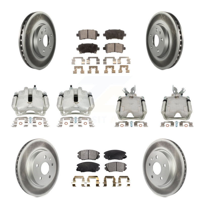 Transit Auto KCG-100869P Disc Brake Kit for 2013-2020 Chevrolet Impala, Chevrolet Malibu - Front and Rear product image