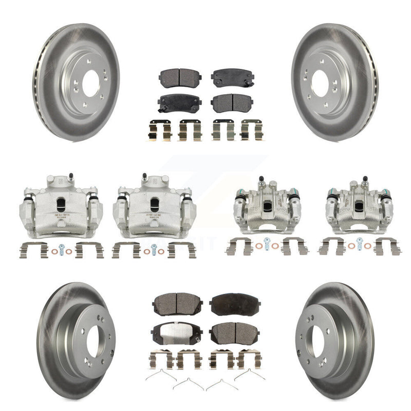 Transit Auto KCG-100907T Disc Brake Kit for 2016 Hyundai Sonata - Front and Rear product image