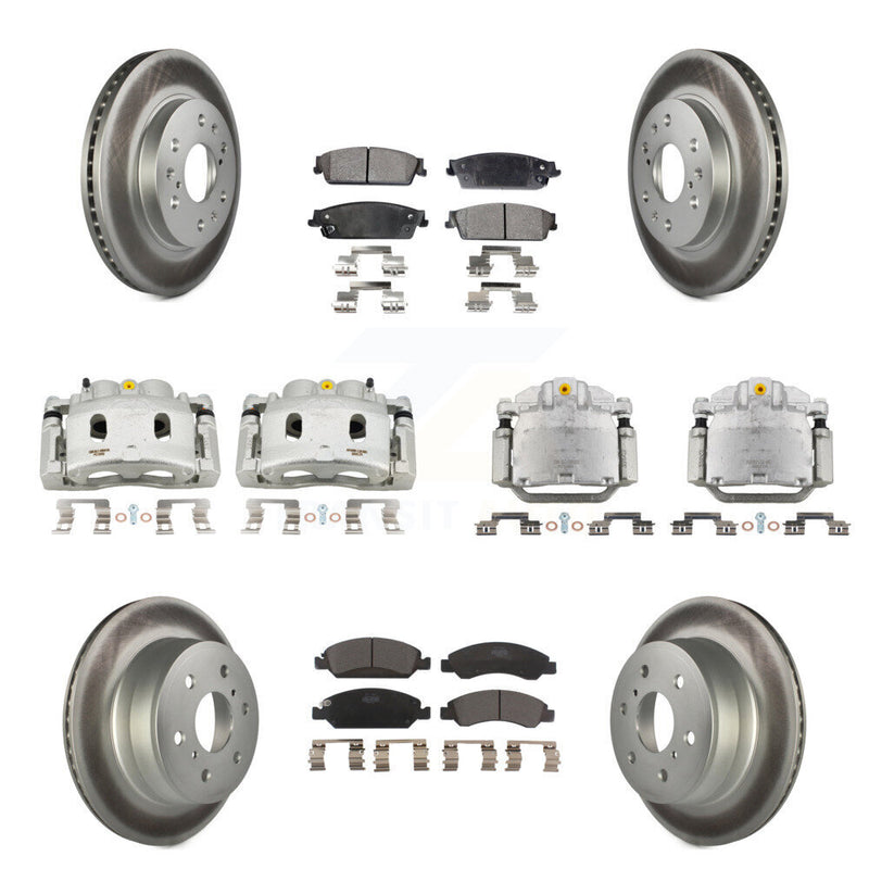 Transit Auto KCG-100941T Disc Brake Kit for 2008-2014 Chevrolet Silverado 1500, Cadillac Escalade, Cadillac Escalade ESV & more - Front and Rear product image