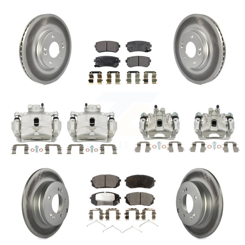 Transit Auto KCG-100943P Disc Brake Kit for 2016 Hyundai Sonata - Front and Rear product image