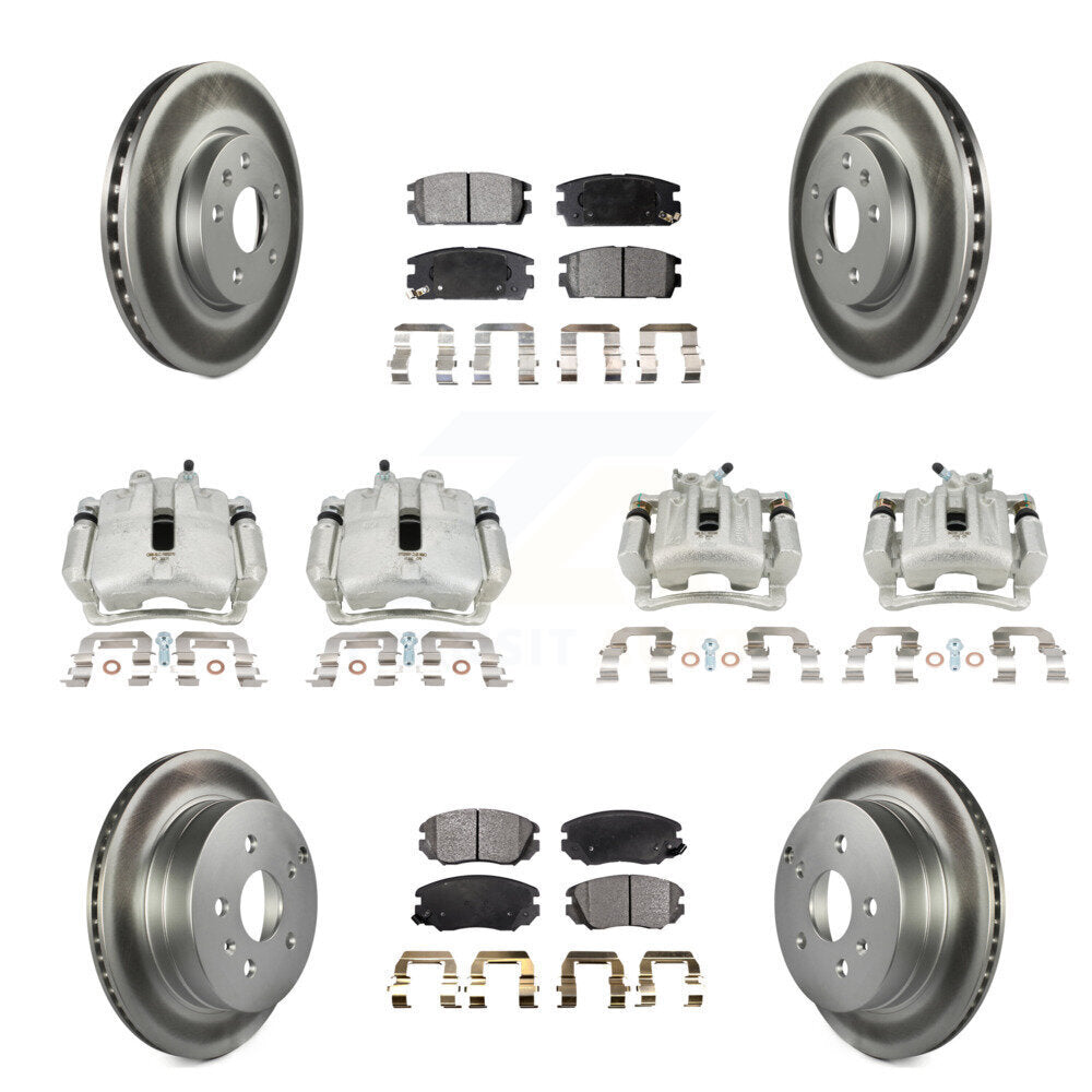 Transit Auto KCG-100949P Disc Brake Kit for 2010-2017 Chevrolet Equinox, GMC Terrain - Front and Rear product image