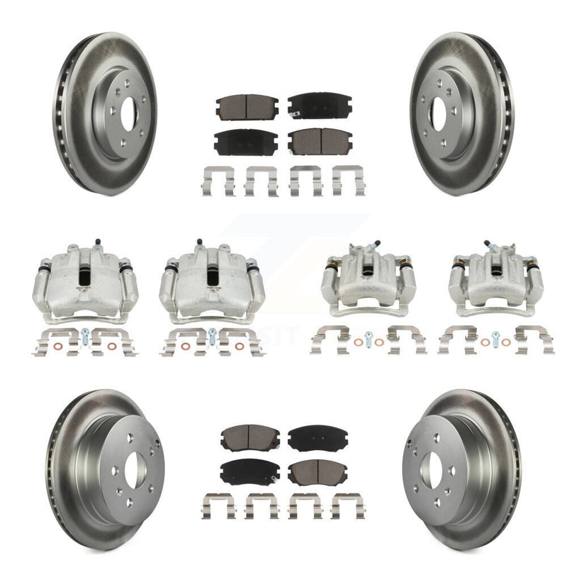 Transit Auto KCG-101013C Disc Brake Kit for 2010-2017 Chevrolet Equinox, GMC Terrain - Front and Rear product image