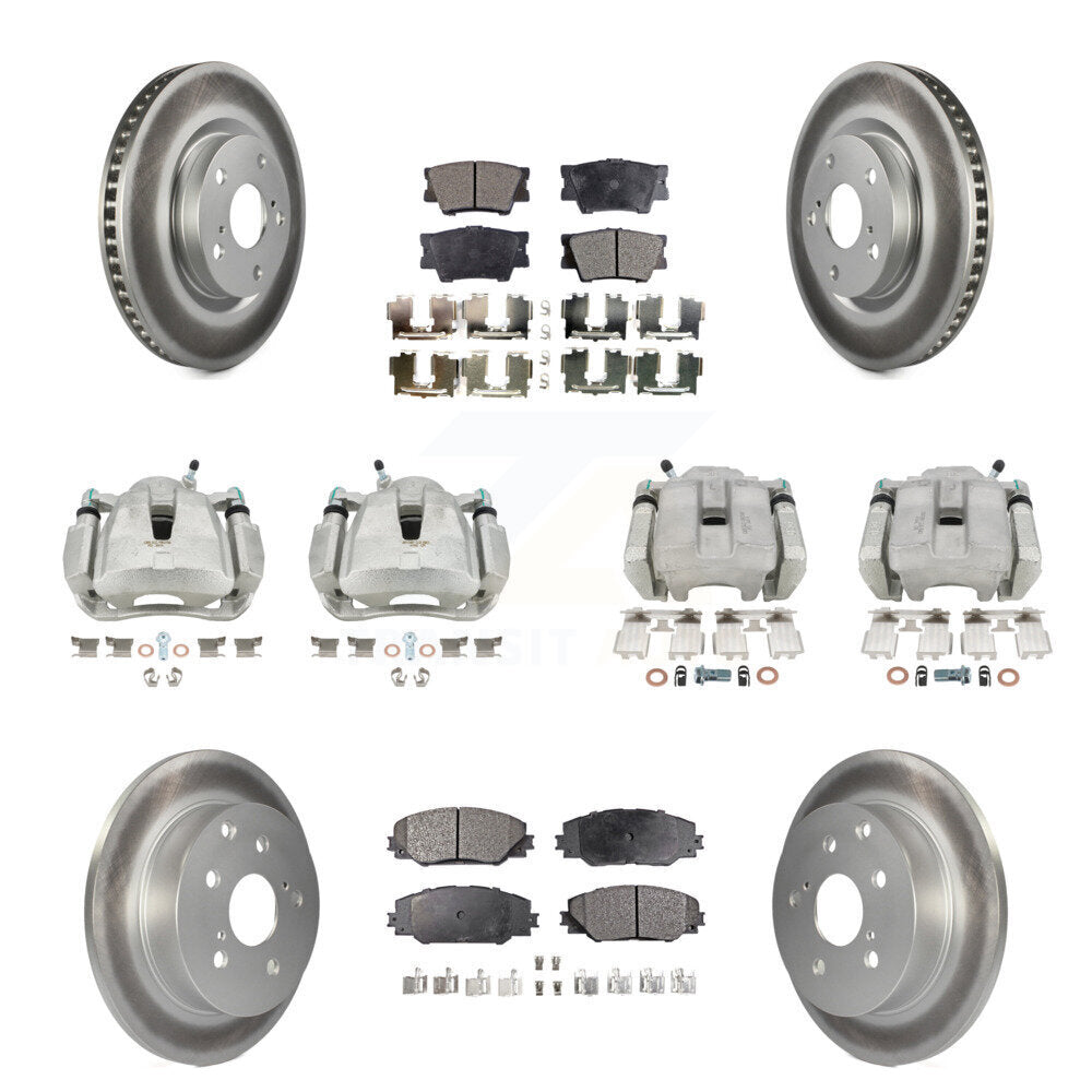 Transit Auto KCG-101013P Disc Brake Kit for 2012-2018 Toyota RAV4 - Front and Rear product image