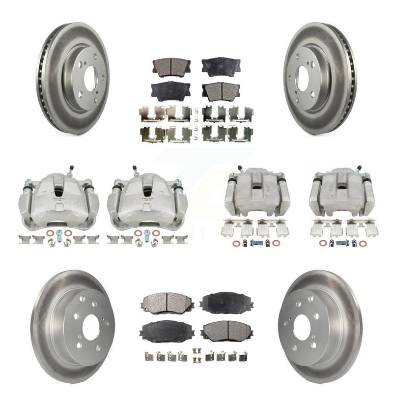 Transit Auto KCG-101018P Disc Brake Kit for 2013-2018 Toyota RAV4 - Front and Rear product image
