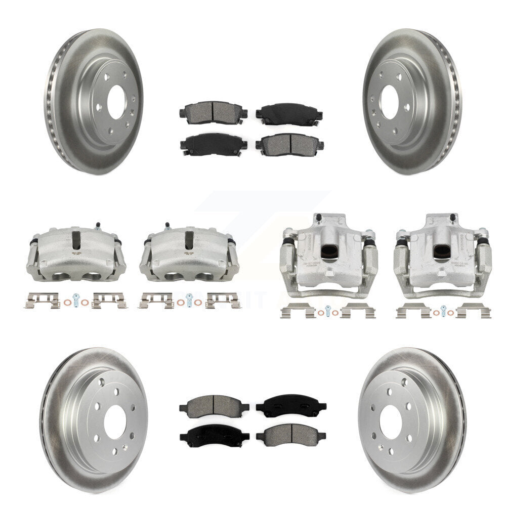 Transit Auto KCG-101036S Disc Brake Kit for 2007-2017 GMC Acadia Limited, Chevrolet Traverse, Buick Enclave & more - Front and Rear product image