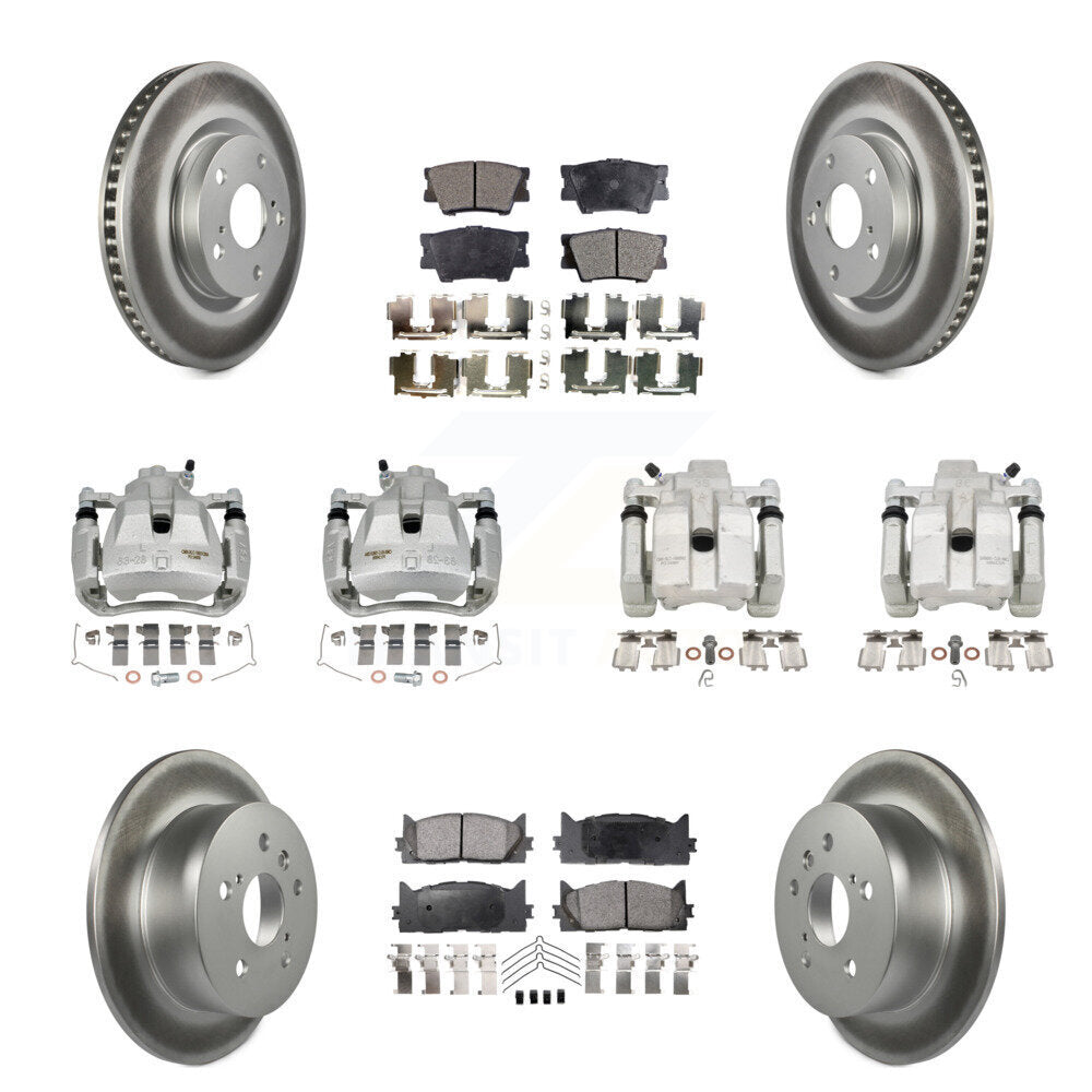 Transit Auto KCG-101092P Disc Brake Kit for 2012-2018 Lexus ES300h, Lexus ES350, Toyota Avalon & more - Front and Rear product image