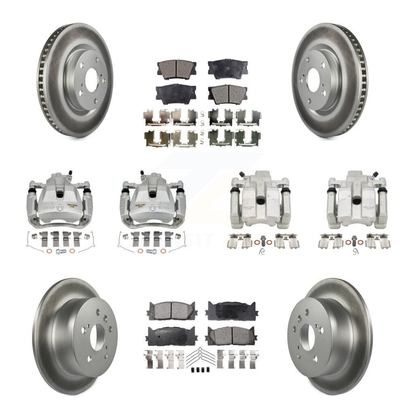 Transit Auto KCG-101092P Disc Brake Kit for 2012-2018 Lexus ES300h, Lexus ES350, Toyota Avalon & more - Front and Rear product image
