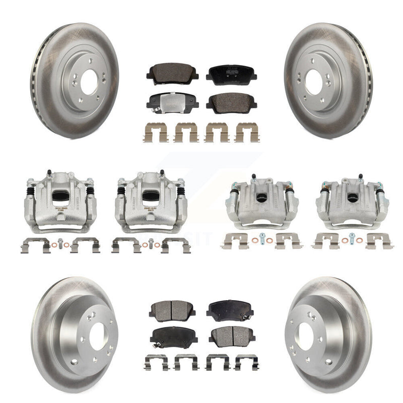 Transit Auto KCG-101152P Disc Brake Kit for 2013-2016 Hyundai Santa Fe Sport - Front and Rear product image