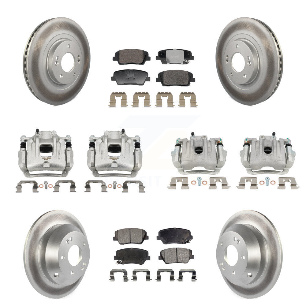 Transit Auto KCG-101154T Disc Brake Kit for 2013-2016 Hyundai Santa Fe Sport - Front and Rear product image