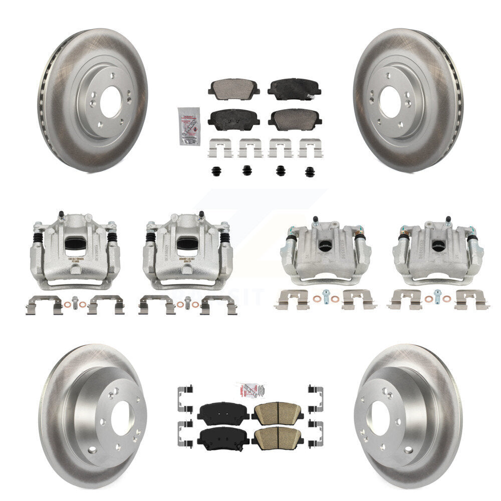 Transit Auto KCG-102174N Disc Brake Kit for 2013-2016 Hyundai Santa Fe Sport - Front and Rear product image