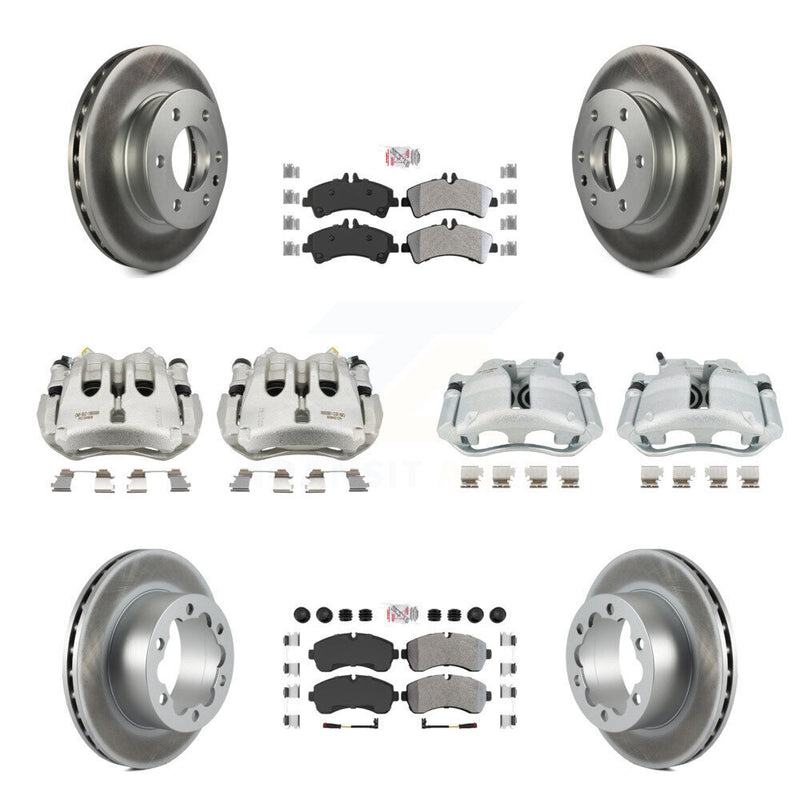 Transit Auto KCG-102232N Disc Brake Kit for 2007-2018 Freightliner Sprinter 3500, Mercedes-Benz Sprinter 3500XD, Mercedes-Benz Sprinter 3500 & more - Front and Rear product image