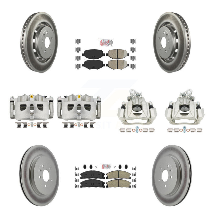 Transit Auto KCG-102480N Disc Brake Kit for 2016 Lincoln MKS - Front and Rear product image
